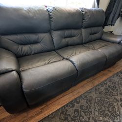 Electric faux leather sofa
