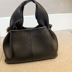 Polène Numéro Neuf Mini in Textured Black Leather