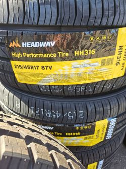 215-45-17 !!! HEADWAY A/S !!! $280 LAS 4 LLANTAS MONTADAS Y BALANCEO INCLUIDO 👌
