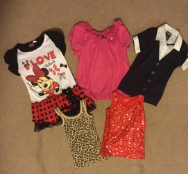 Girl's 5-piece tanks and tops bundle, all size 6