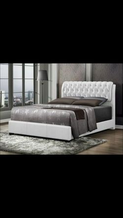 BRAND NEW QUEEN OR FULL SIZE LEATHER BED WITH ORTHOPEDIC MATTRESS FOR $499!!