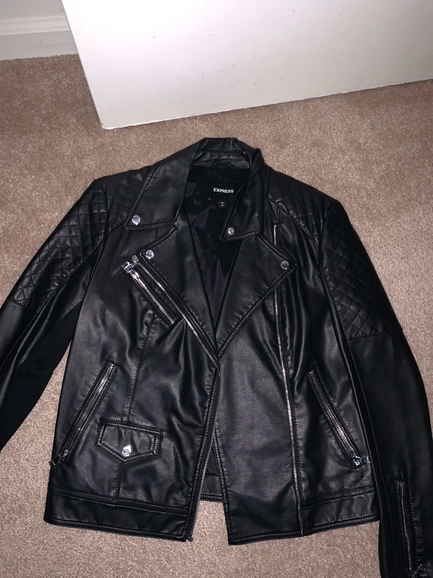 Express moto leather jacket