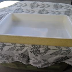 Vintage 50’s PYREX 231 Yellow Speckled Desert Dawn Casserole Baking Dish 2 QT /232