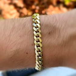 Jewelry 14k solid yellow Gold Miami Cuban link bracelet 7.25” 41.30grams 8.40mm