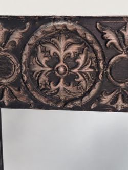 Ornate Metal Framed Wall Mirror