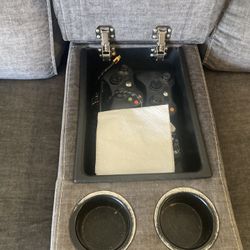 Grey Electric Console Couch