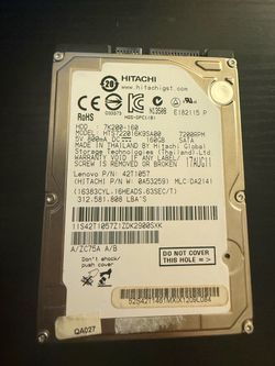 Hitachi 160GB 2.5" SATA Hard Drive 7200RPM