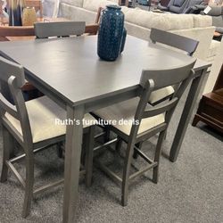 5-pc Counter Height Dining Set ( Table + 4 Chairs)
