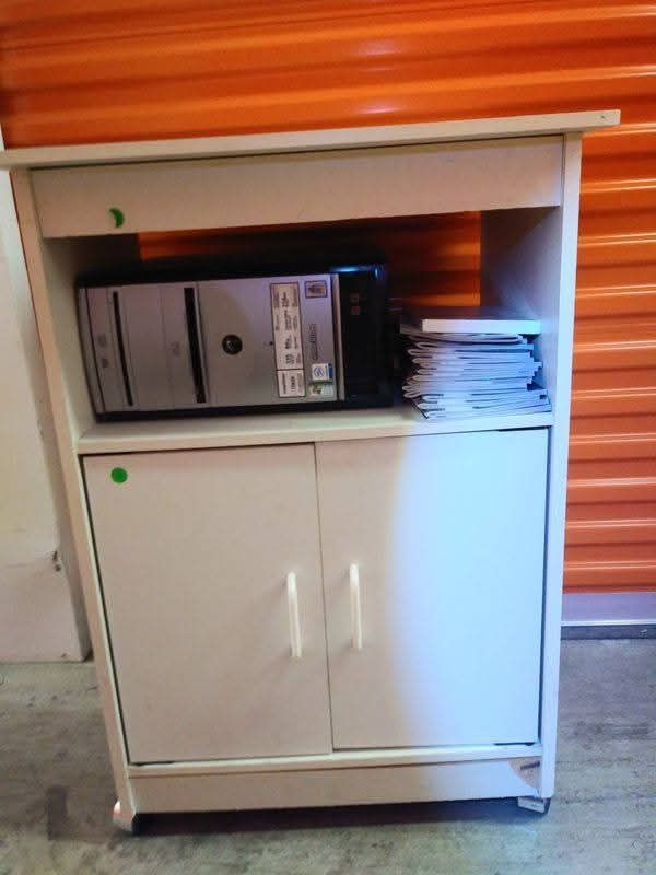 Organizer mueble con ruedas con puertas wheel shelf with doors storage box wood