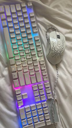 Magegee RGB Keyboard and Mouse - White