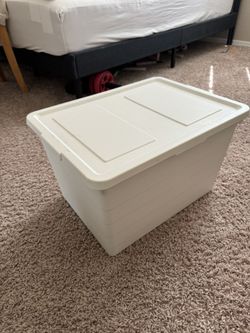 Box with lid, white, 15x20x11 ¾"