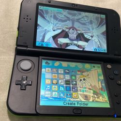 New 3DS XL Green In Good Condition Mod With 128gb SD Card.