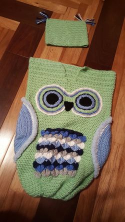 Handmade owl tunic for newborn
