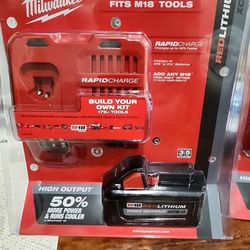 NEW Milwaukee 8AH HO Battery With Rapid Charger