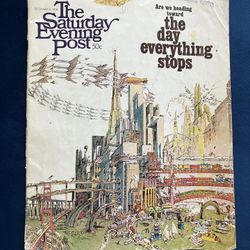  Saturday Evening Post December 14, 1968. "The day everything stops" Magazine