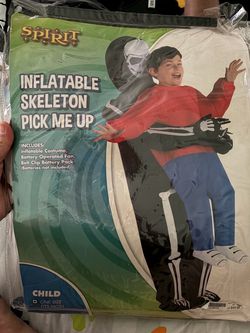 Inflatable skeleton costume