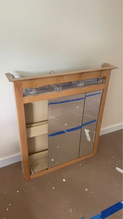 Bathroom mirror medicine cabinet
