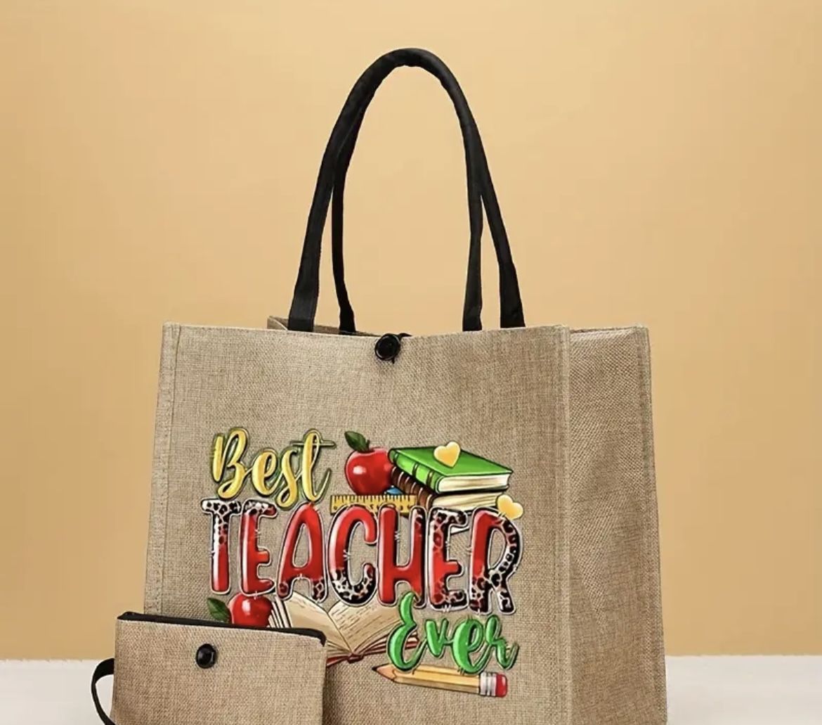 Teacher tote bag 💼 with wallet combo $12