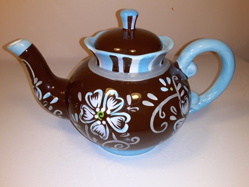 Brown AND Blue Tea Pot