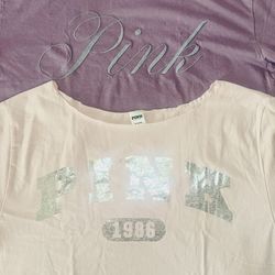 New PINK TEES SIZE MEDIUM