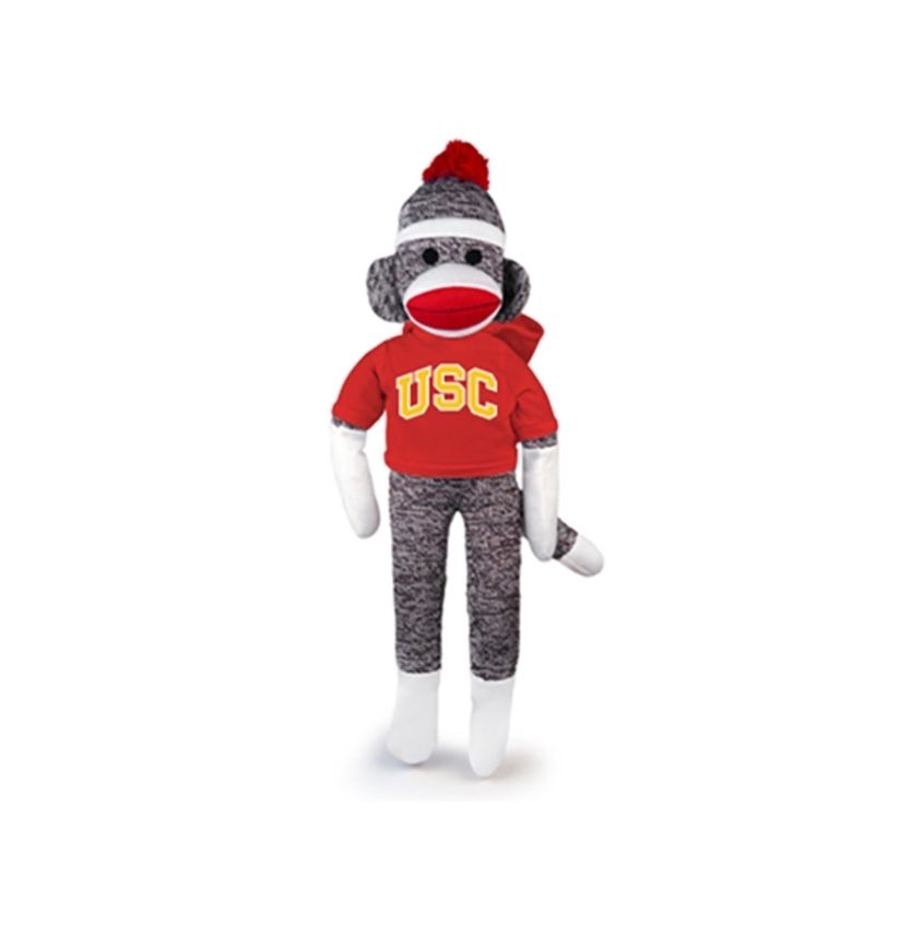 NEW USC Trojans Sock Monkey CUTE STUFFED ANIMAL PLUSHED