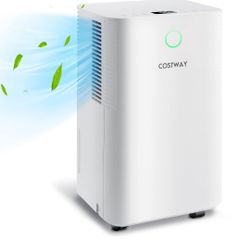 COSTWAY 2,000 Sq. Ft Dehumidifier for Home, 32 Pint Dehumidifier with 3 Modes, 2 Speeds, LED Touch Control Panel, 24H Timer Child Lock & Overflow Prot