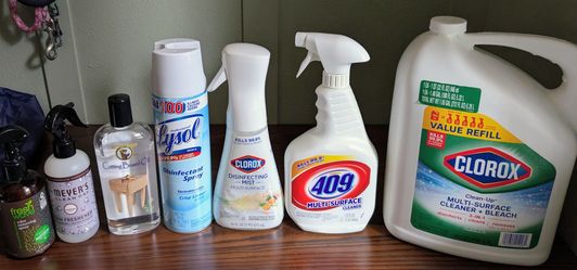 Cleaning solutions, individually priced. Buy everything, $20 for all.