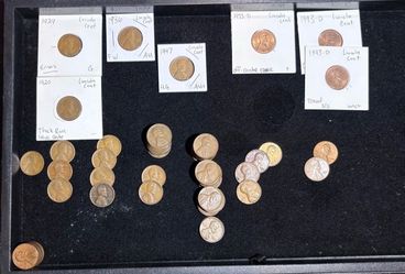 Old Lincoln Cent Collection with Error Coins