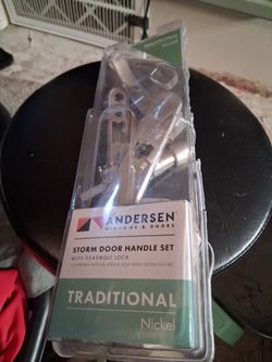 Andersen Storm Door Handle Set with Deadbolt – Nickel