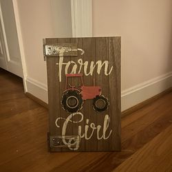 farm girl sign new with tags