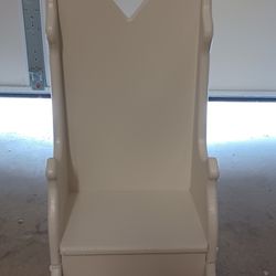 White Wooden Baby Rocking Chair