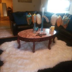 Brown Faux Sectional 