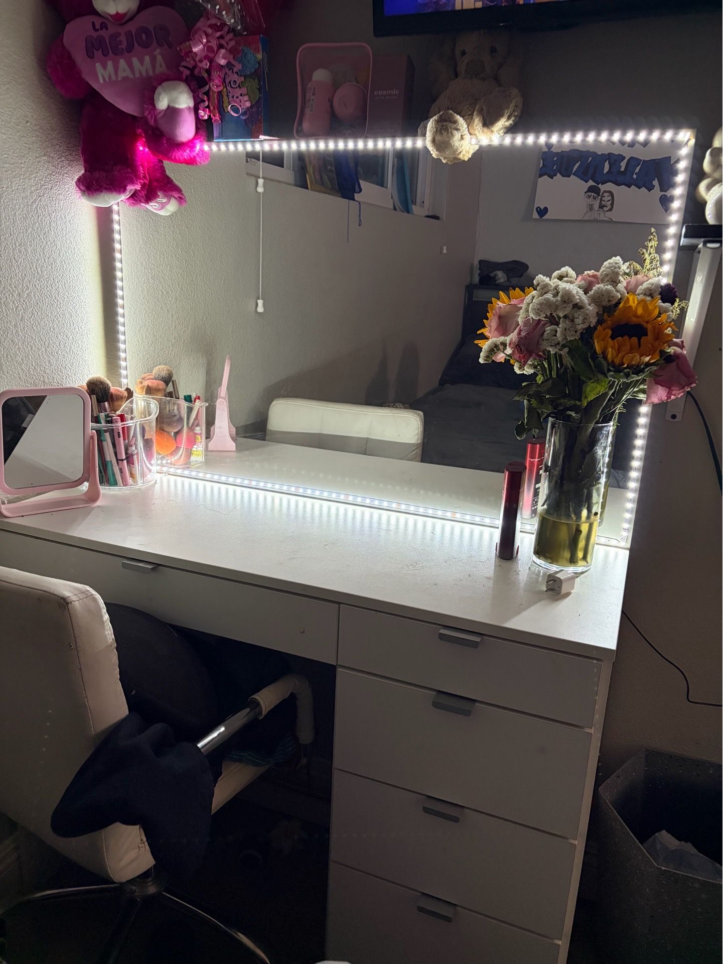 White vanity