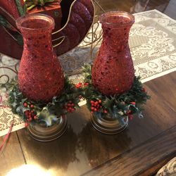 VERY VINTAGE TWO CHRISTMAS CENTERPIECES FROM GIMBELS NEVER EVER USED