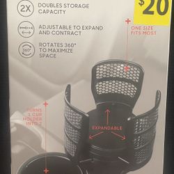 CUP CAPTAIN™ ADJUSTABLE 2 IN 1 CUP HOLDER