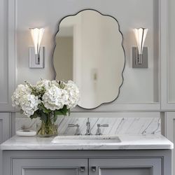 ANDY STAR Silver Asymmetrical Mirror 