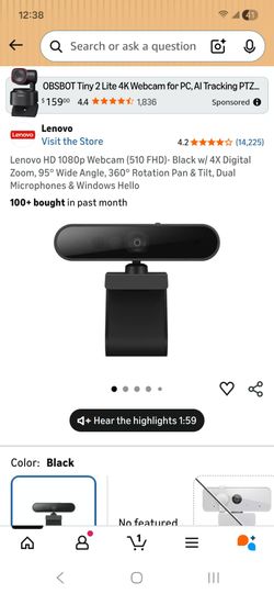 Lenovo 510 Web Cam