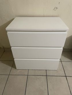 White 3-Drawer Dresser Chest