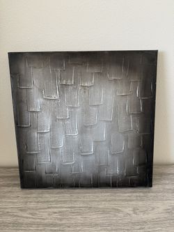 Modern Textured Wall Art – Black & Gray Gradient