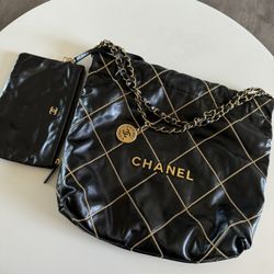 Chanel Calfskin Hobo Bag Authentic