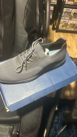 Gray Knit Lace-Up Shoes size 9