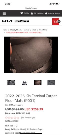 2025 Kia Carnival Floor Mats