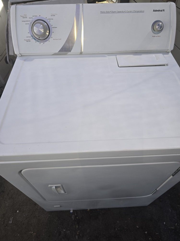 ADMIRAL Gas Dryer By Whirlpool Super Capacity And Heavy Duty Works Excellent