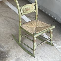 Vintage Racking Chair Hand Painted 