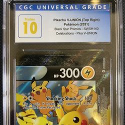 Pokemon Card : Pikachu V Union CGC 10 Slab