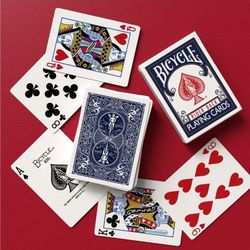 Bicycle Butterfly Marked, Rider Back Blue And Red