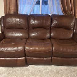 Leather Recliner Sofa And Love Seat