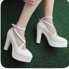 Princess White Pump Heel Comfy 7.5 Angel Winx Cosplay