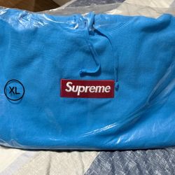 Supreme Box Logo Hooded Sweatshirt “Cyan”