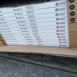 Box Of 12 Clarcor Airguard HVAC Filters 25x25x1 